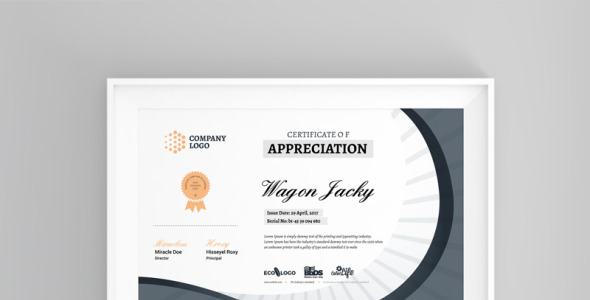 Шаблон сертификата на тему графика