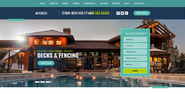 PSD шаблон на тему дизайн экстерьера