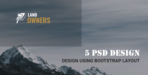 PSD шаблон на тему недвижимость