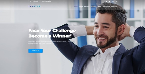 стартап компании clean joomla шаблон