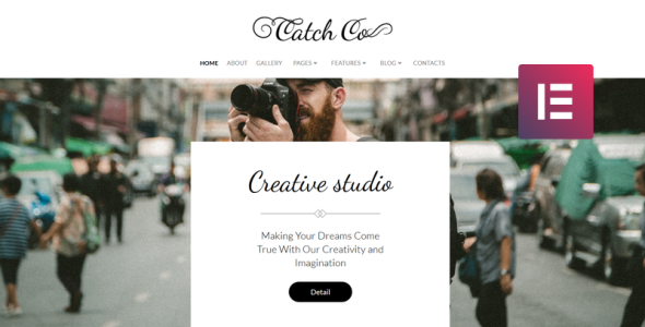 фотостудия многоцелевая креативная тема wordpress elementor