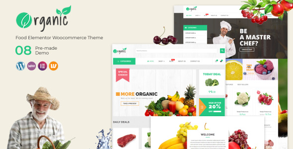 тема food elementor woocommerce