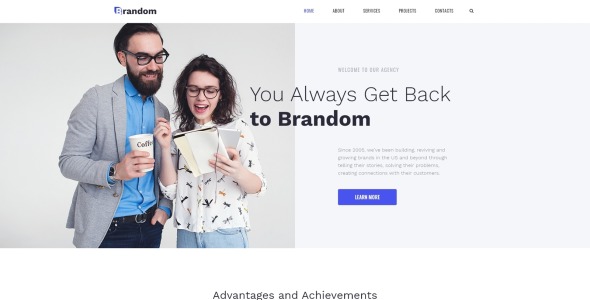 рекламное агентство многофункциональная минималистичная тема wordpress elementor