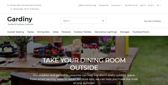 мебель параллакс элегантный шаблон opencart