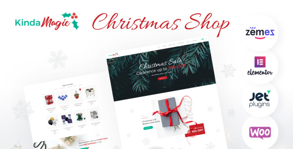 волшебная и вдохновляющая рождественская тема woocommerce