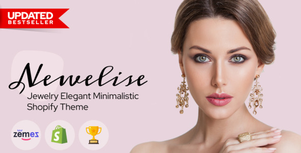 ювелирные изделия элегантная минималистичная тема shopify