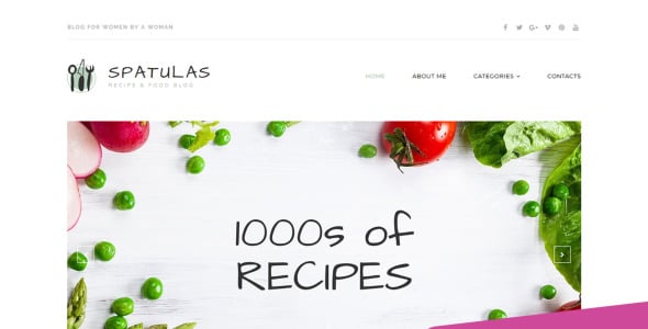 Recipe &amp; Food Blog Moto CMS 3 Template