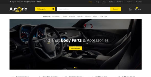 автозапчасти woocommerce тема