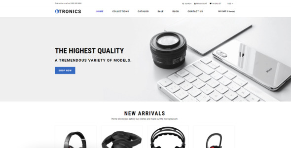 используйте минималистичную тему shopify