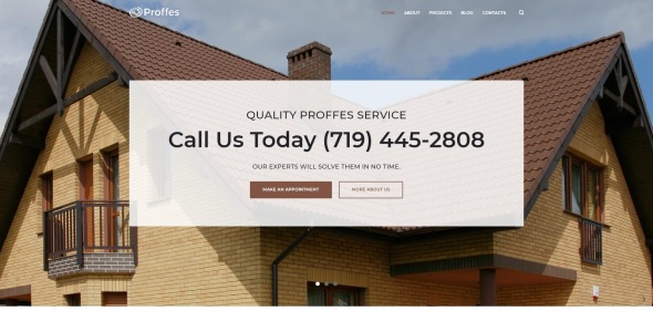 roof services многофункциональная классическая тема wordpress elementor