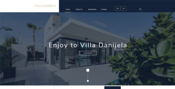 PSD шаблон на тему отели