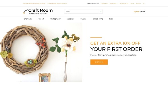 отзывчивый стильный шаблон opencart ручной работы