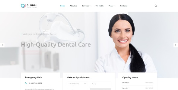 стоматологический центр многостраничный чистый html5 шаблон сайта