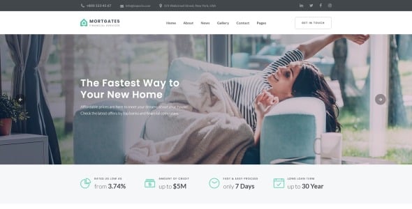 современный шаблон joomla для финансовых услуг