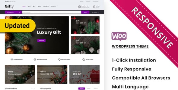 отзывчивая тема woocommerce для магазина подарков