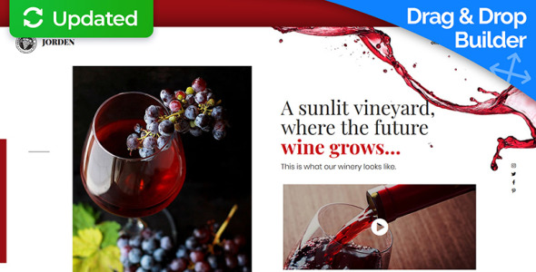 шаблон целевой страницы винодельни