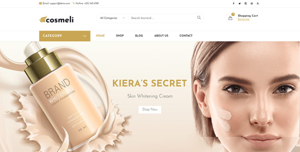 косметика и красота для wordpress. тема woocommerce