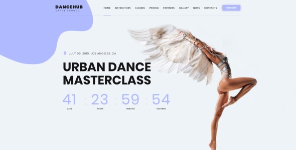 dance studio one page классический html шаблон целевой страницы