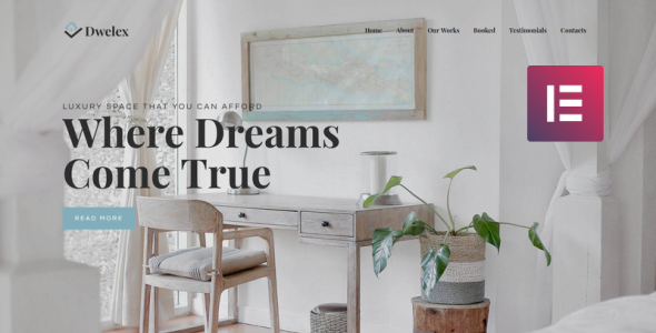 недвижимость одна страница современная тема wordpress elementor