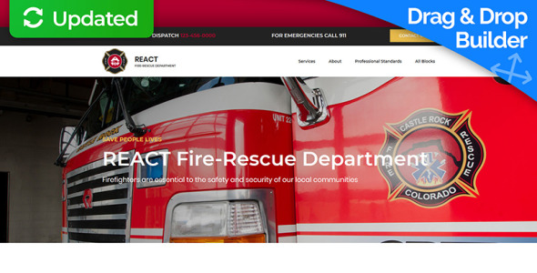 шаблон целевой страницы пожарной службы