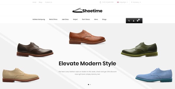 шаблон opencart магазина обуви