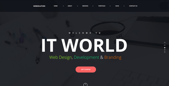 шаблон целевой страницы веб-решения