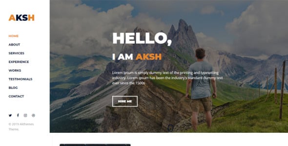 шаблон целевой страницы личного портфолио