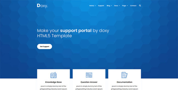 шаблон веб-сайта knowlegebase &amp; documentation