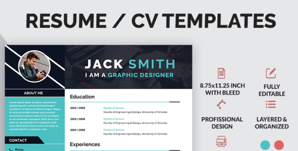 Адаптивный Резюме на тему графика