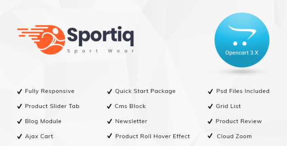 спортивный отзывчивый шаблон opencart 3.x