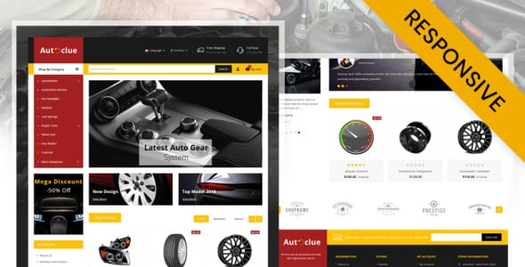 шаблон магазина запасных частей opencart