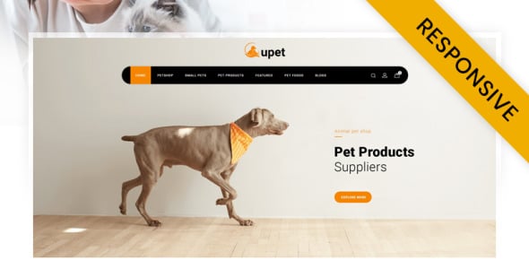 шаблон opencart upet pets store
