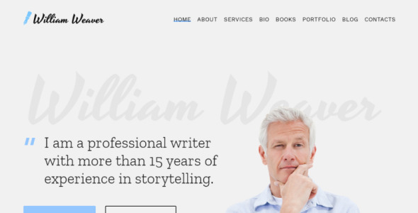 автор классический bootstrap html шаблон целевой страницы