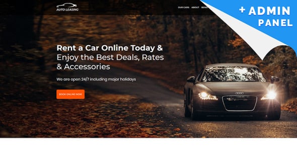 шаблон целевой страницы проката автомобилей