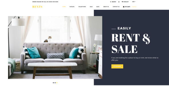 недвижимость многостраничная чистая тема shopify