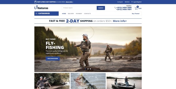 рыбалка электронная коммерция классический элементор woocommerce тема