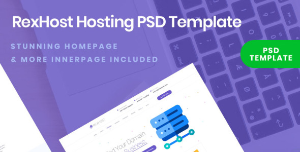 PSD шаблон на тему хостинг