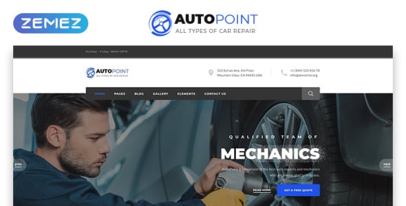 ремонт автомобилей многостраничный креативный html шаблон сайта