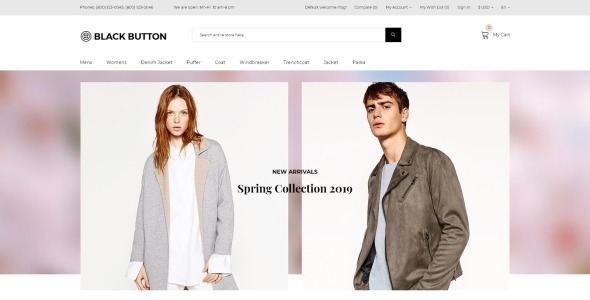 модный магазин элегантный шаблон opencart