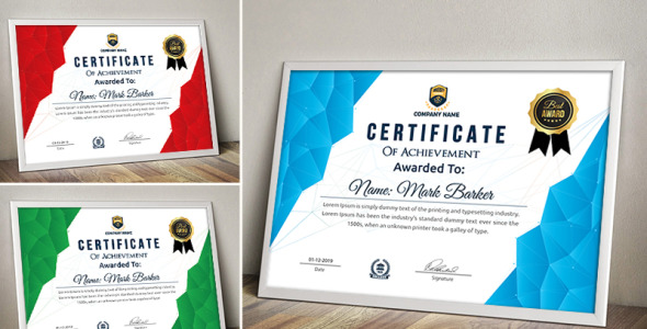 Шаблон сертификата на тему графика