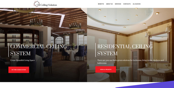 шаблон целевой страницы натяжного потолка