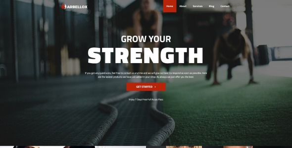 тренажерный зал многоцелевой современный wordpress elementor тема
