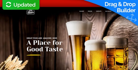 шаблон целевой страницы пивоварни