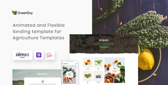 шаблон целевой страницы органической фермы