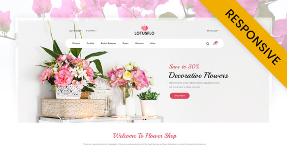 шаблон opencart магазина цветов