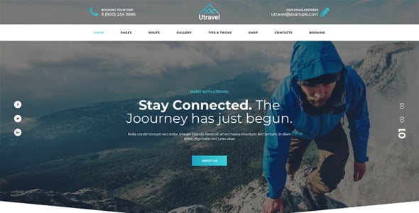 пешие прогулки и путешествия на открытом воздухе wordpress тема