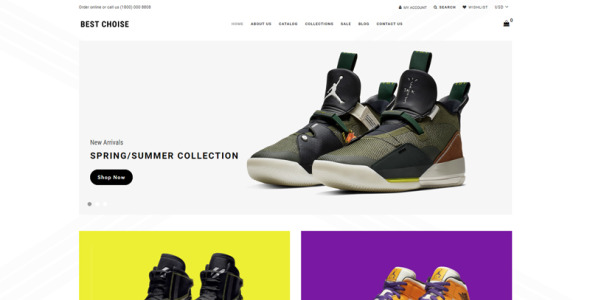 магазин обуви clean shopify тема