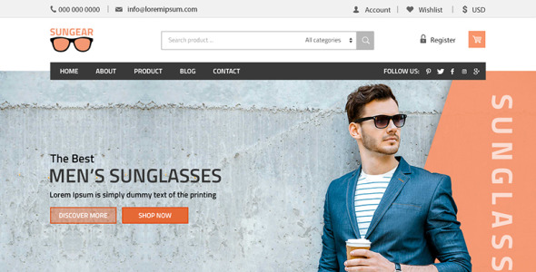 PSD шаблон на тему оптовый магазин