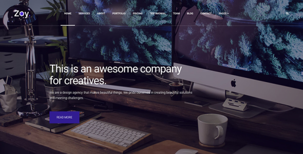 минимальный и креативный шаблон целевой страницы saas