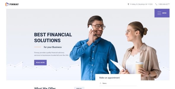 финансовый консалтинг чистый многостраничный шаблон сайта html5